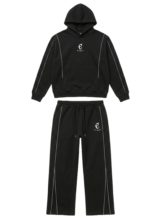 BLACK REFLECTIVE TRACKSUIT